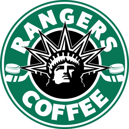 New York Rangers Starbucks Coffee Logo vinyl decal